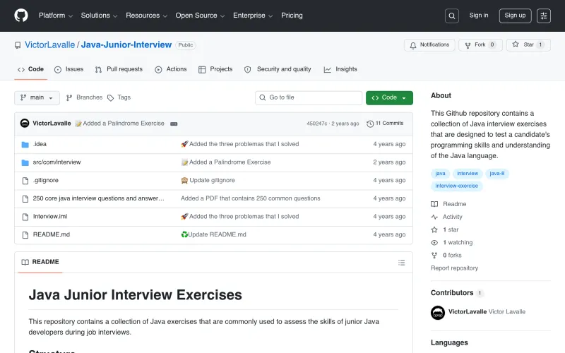 Java Junior Interview